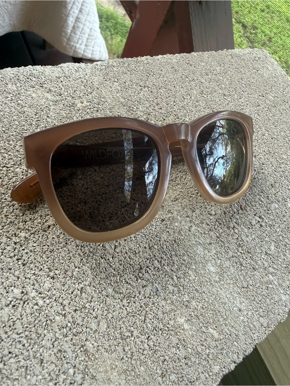 Wildfox Pink Brown Oversized Sunglasses